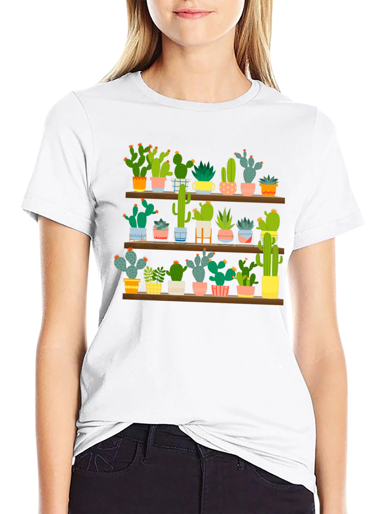 Cactus Shelf Graphic T-Shirt