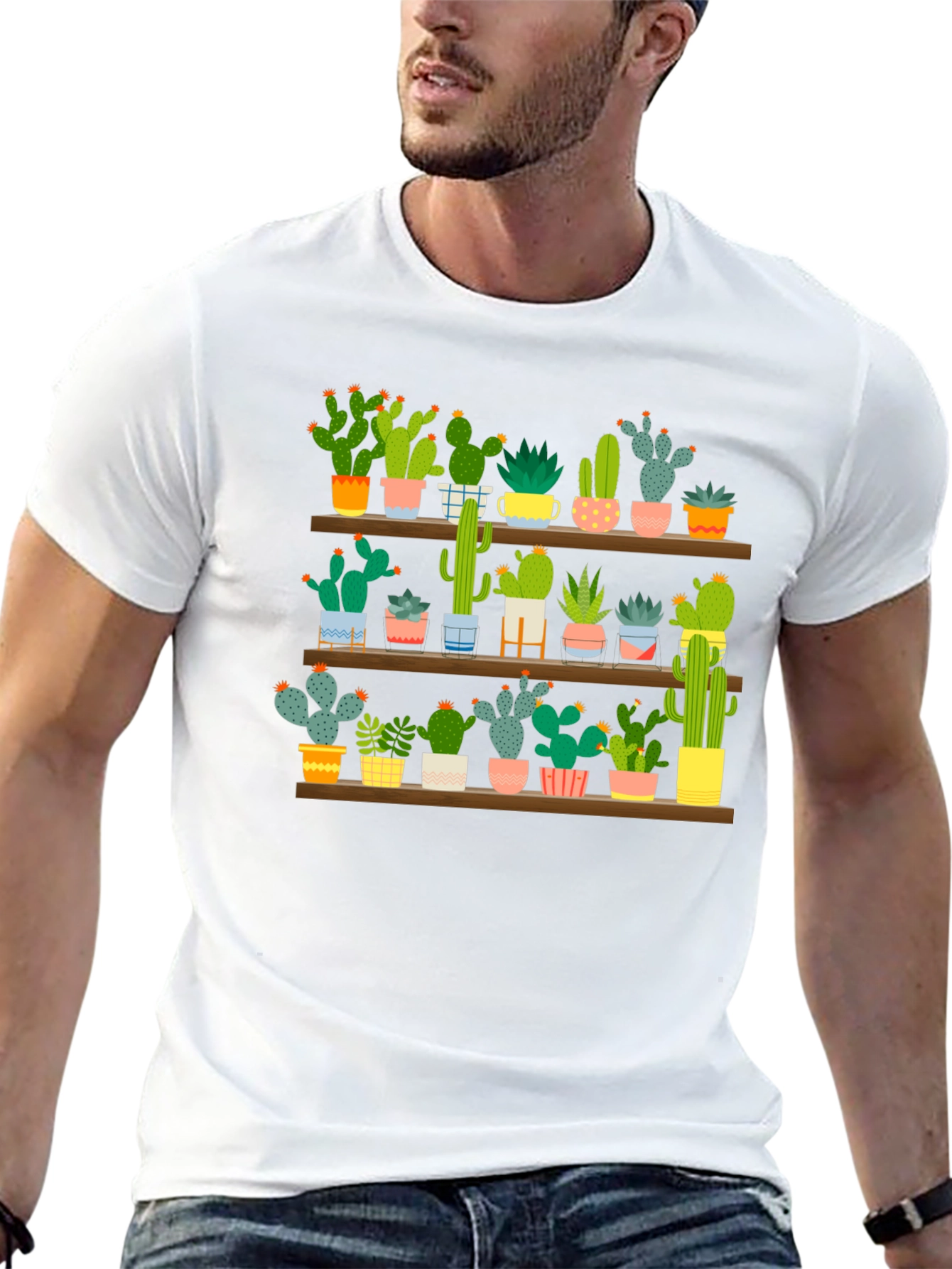 Cactus Shelf Graphic T-Shirt