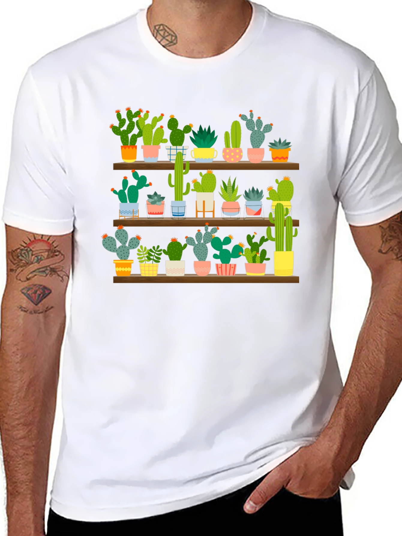 Cactus Shelf Graphic T-Shirt