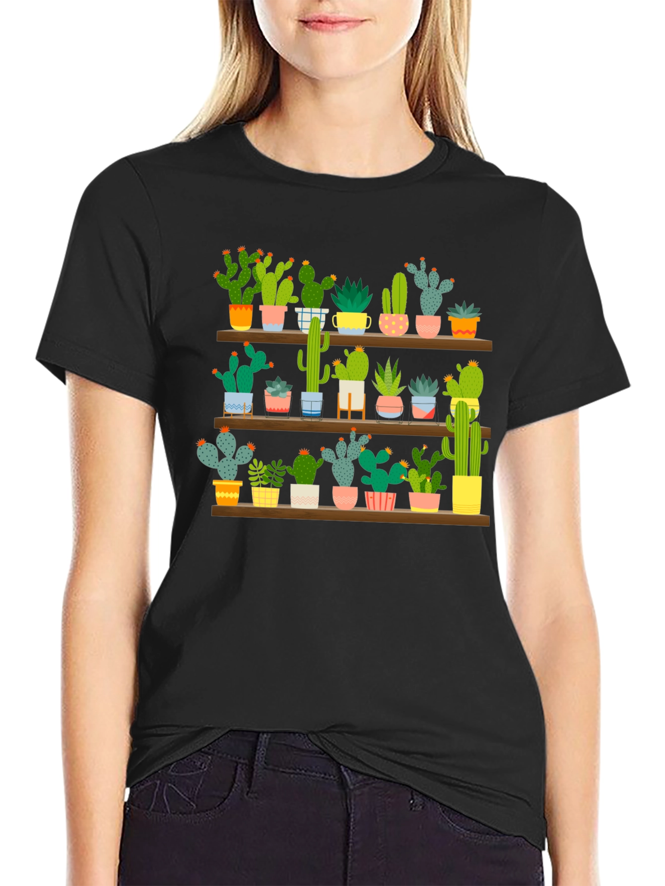 Cactus Shelf Graphic T-Shirt