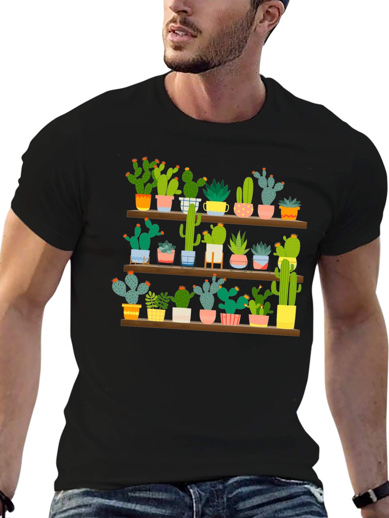 Cactus Shelf Graphic T-Shirt