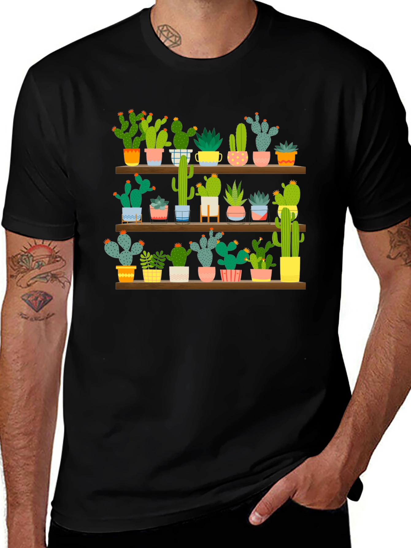 Cactus Shelf Graphic T-Shirt