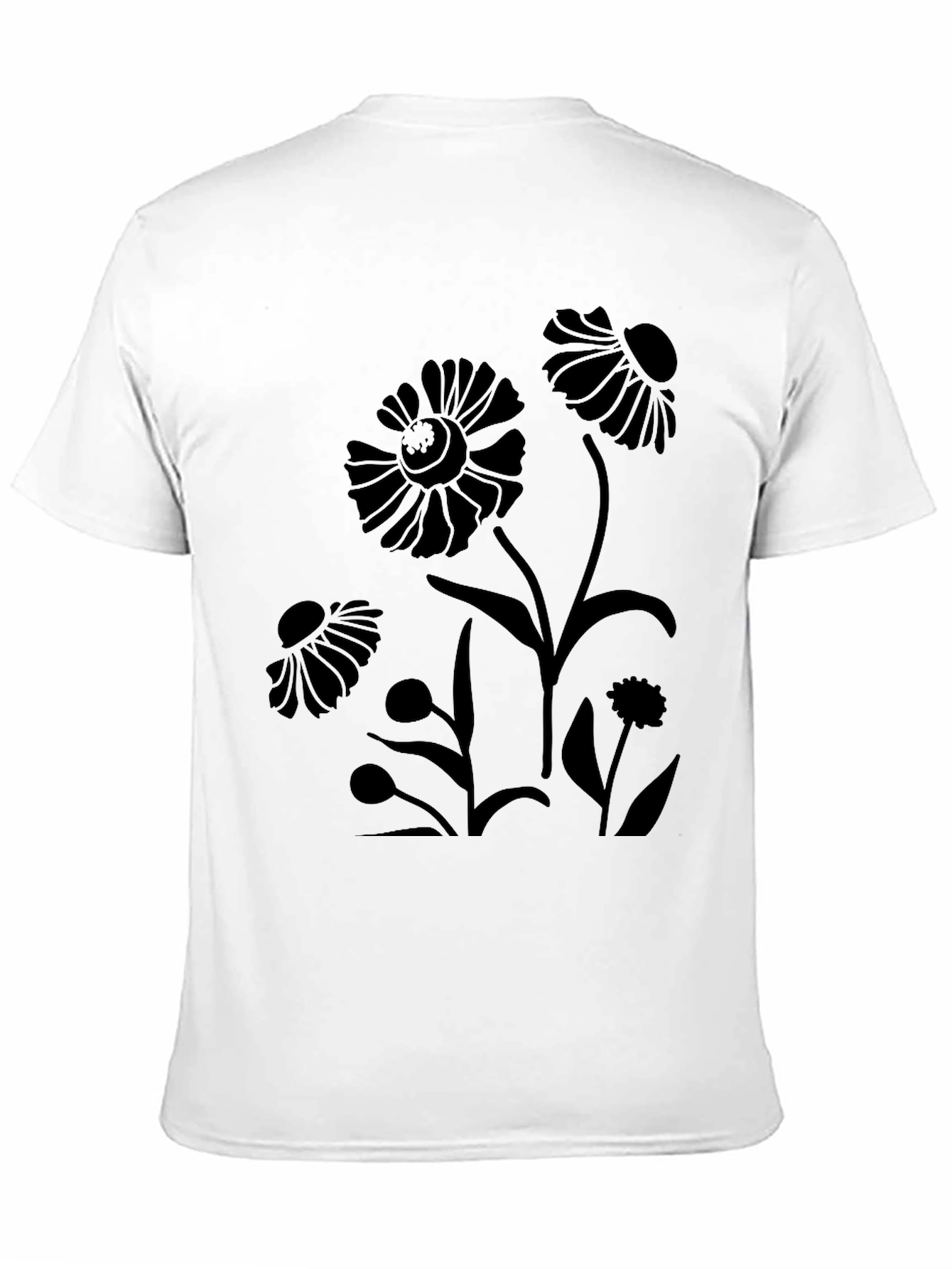 Black Floral Print T-Shirt
