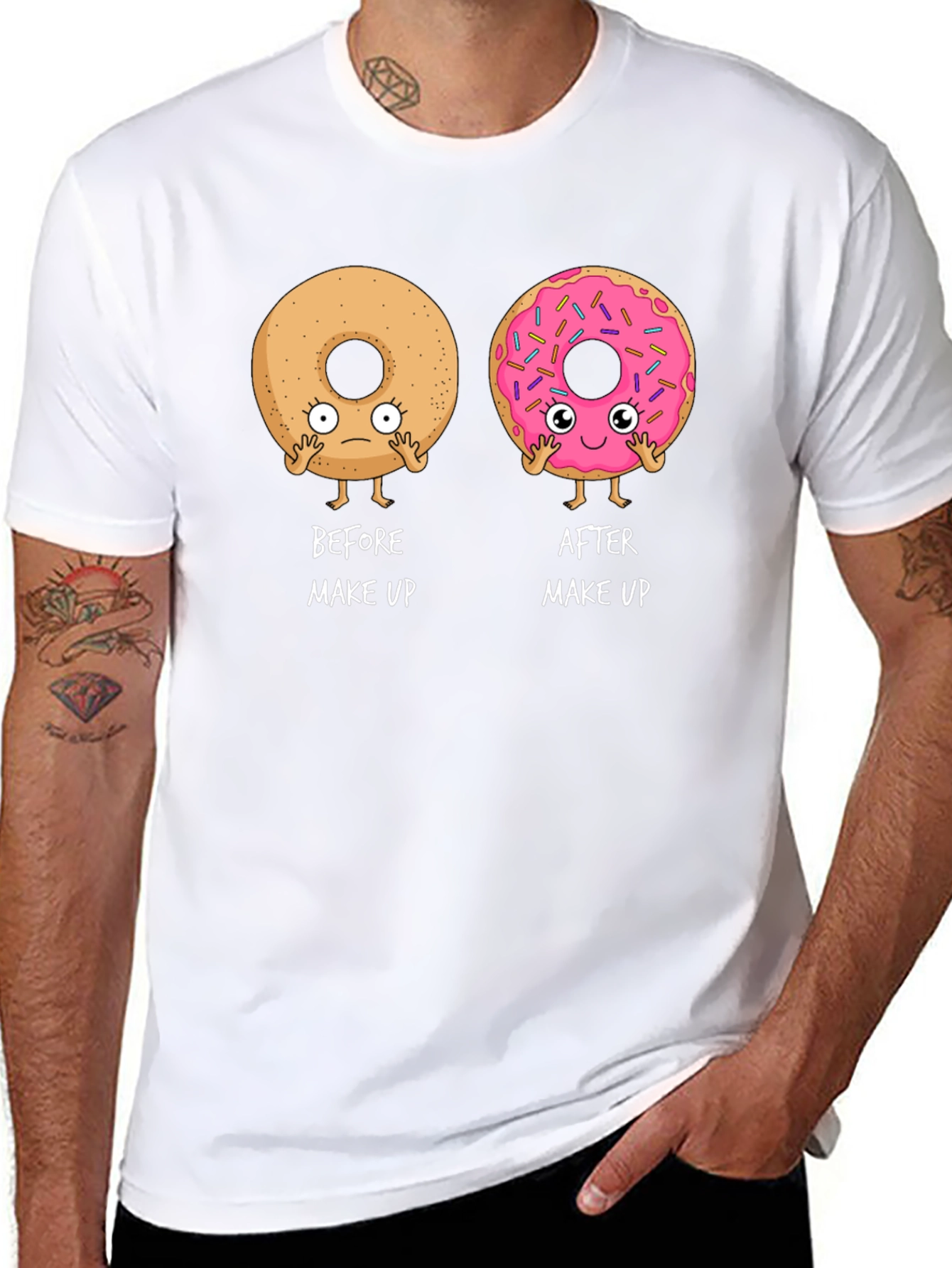 Funny Donut Makeup T-Shirt