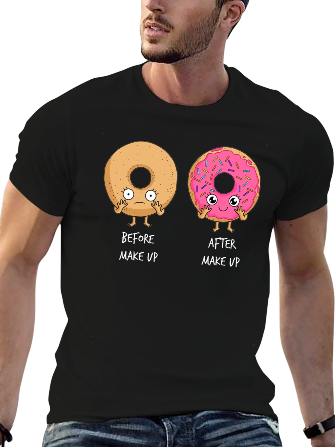Funny Donut Makeup T-Shirt