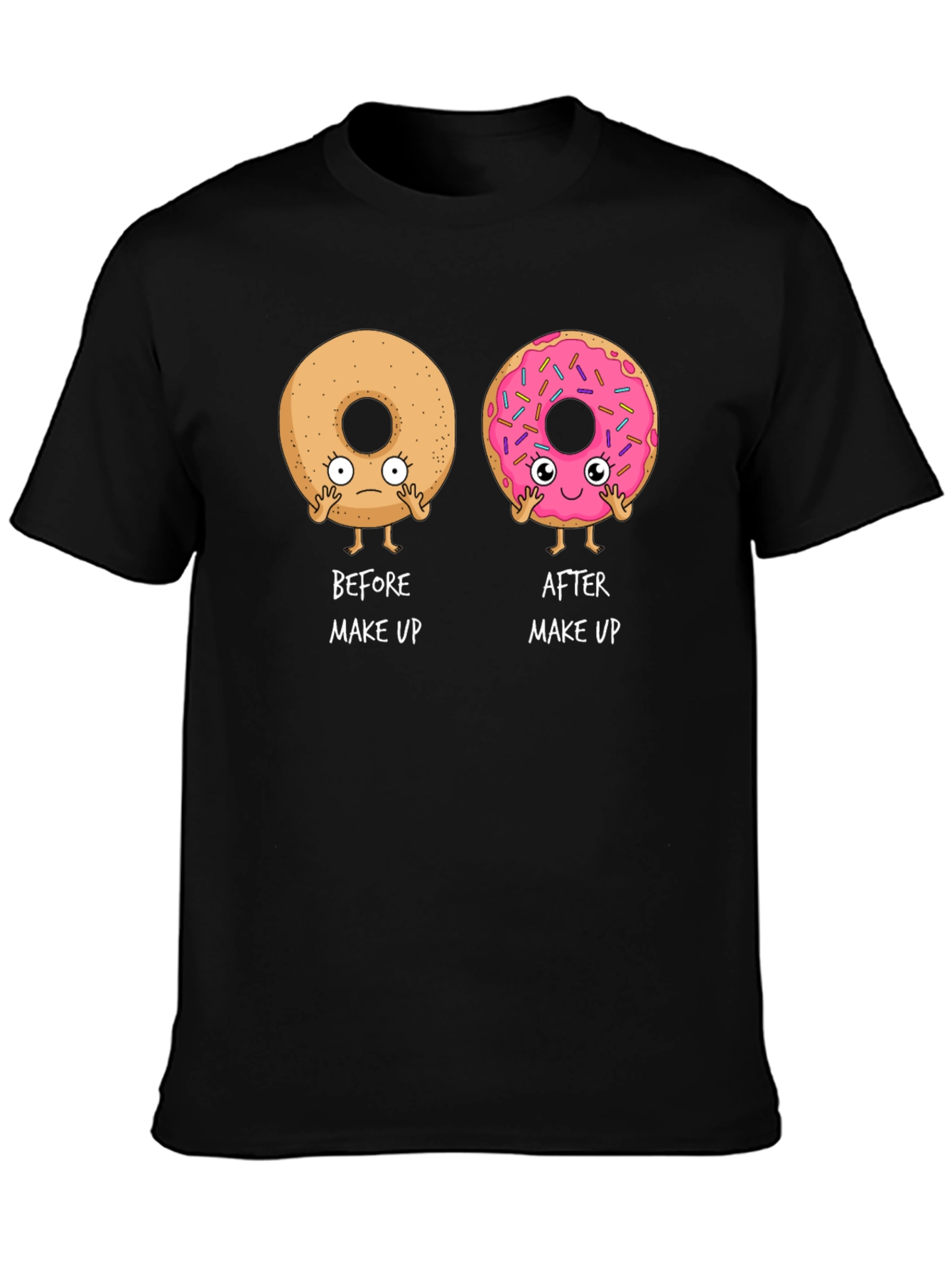 Funny Donut Makeup T-Shirt