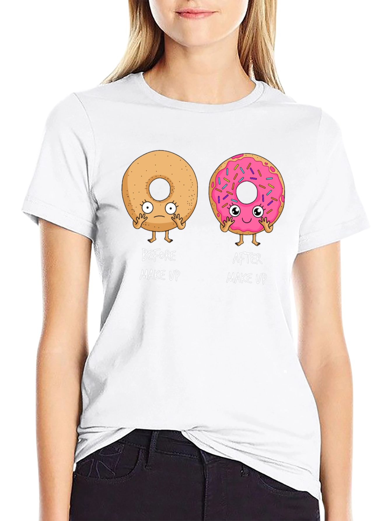 Funny Donut Makeup T-Shirt