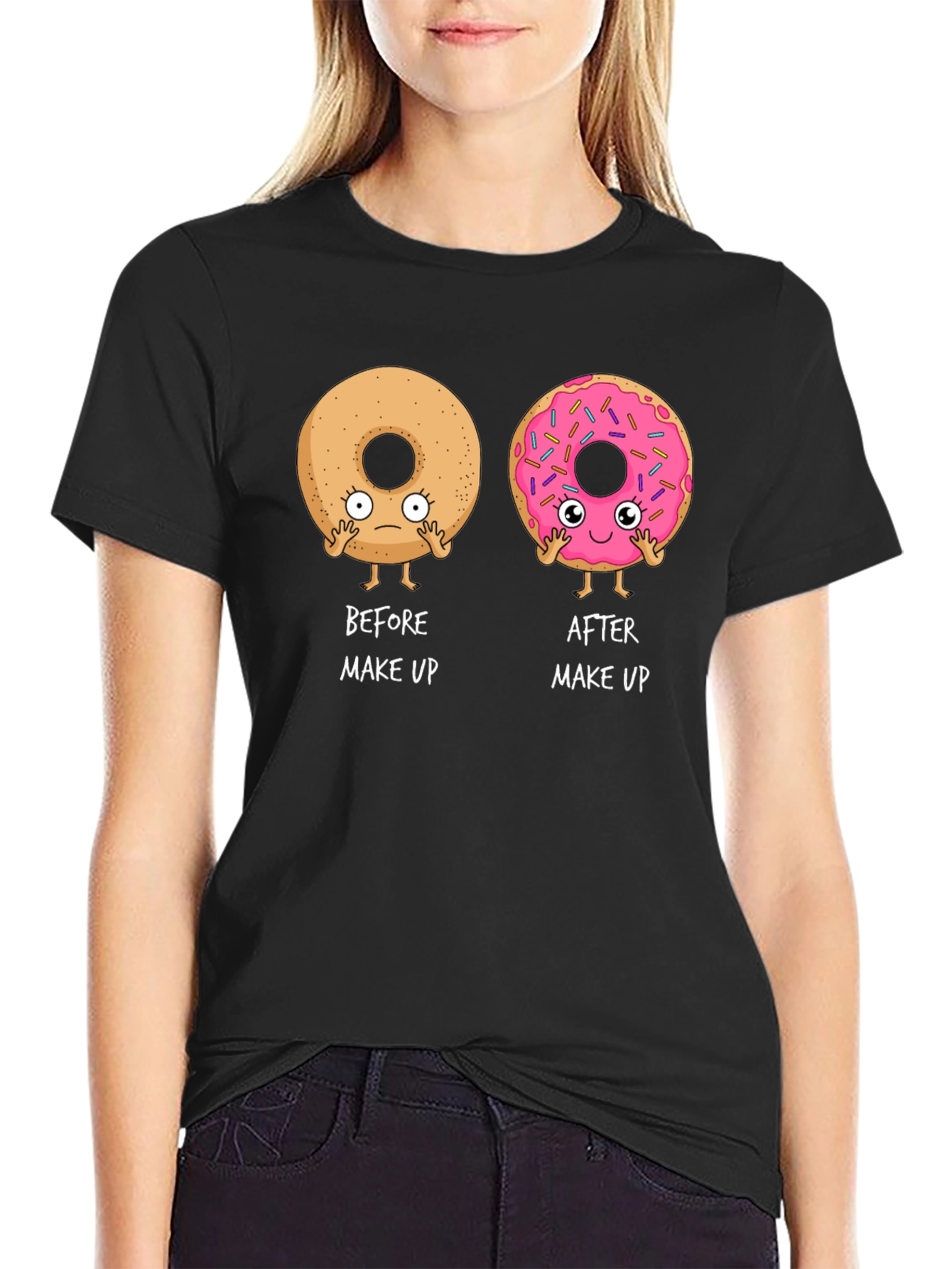 Funny Donut Makeup T-Shirt