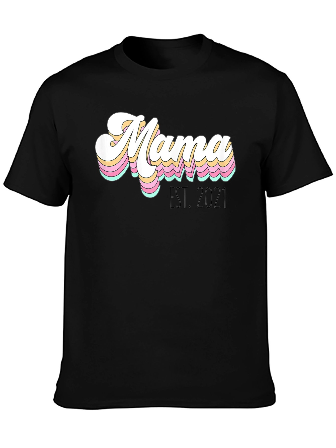 Retro Mama Est. 2021 Graphic Tee