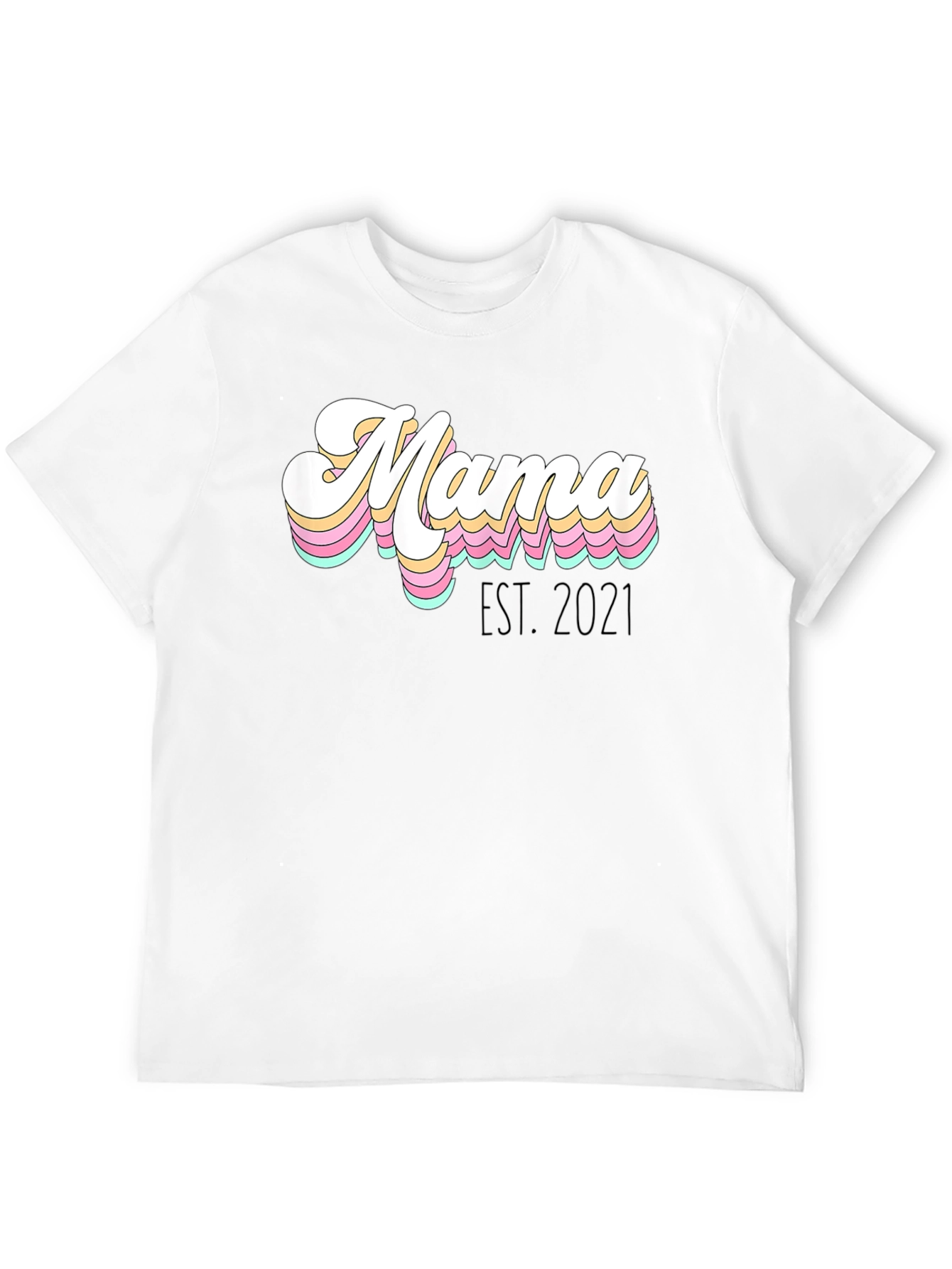 Retro Mama Est. 2021 Graphic Tee