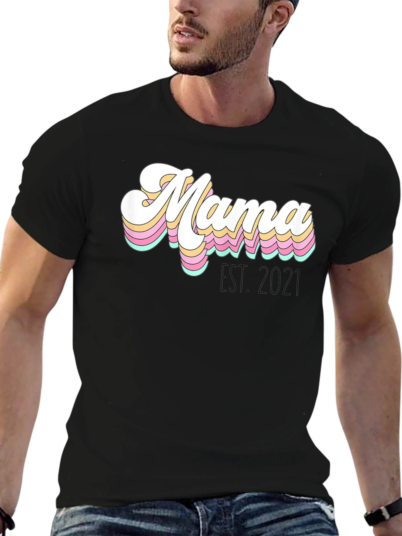 Retro Mama Est. 2021 Graphic Tee