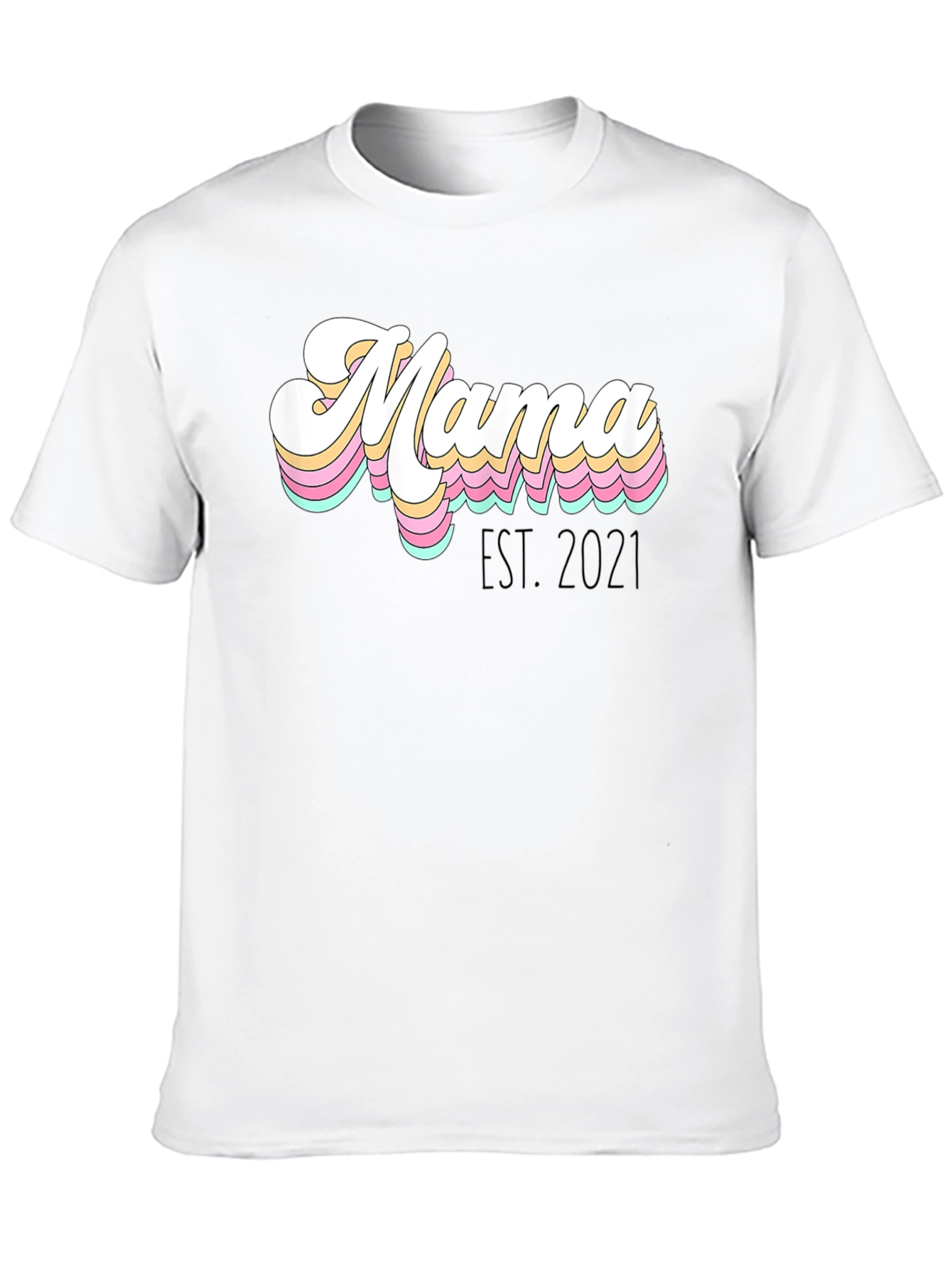 Retro Mama Est. 2021 Graphic Tee