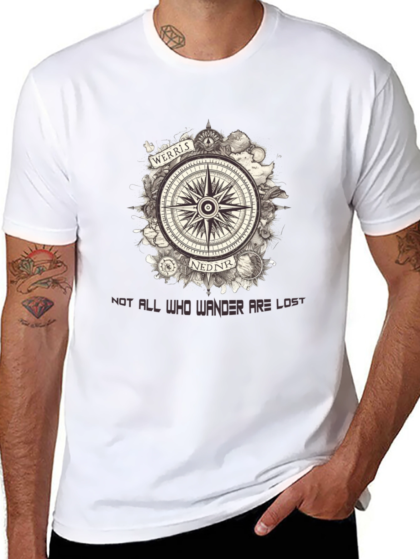 Werris Nednr Compass Graphic Tee - Wanderlust Edition