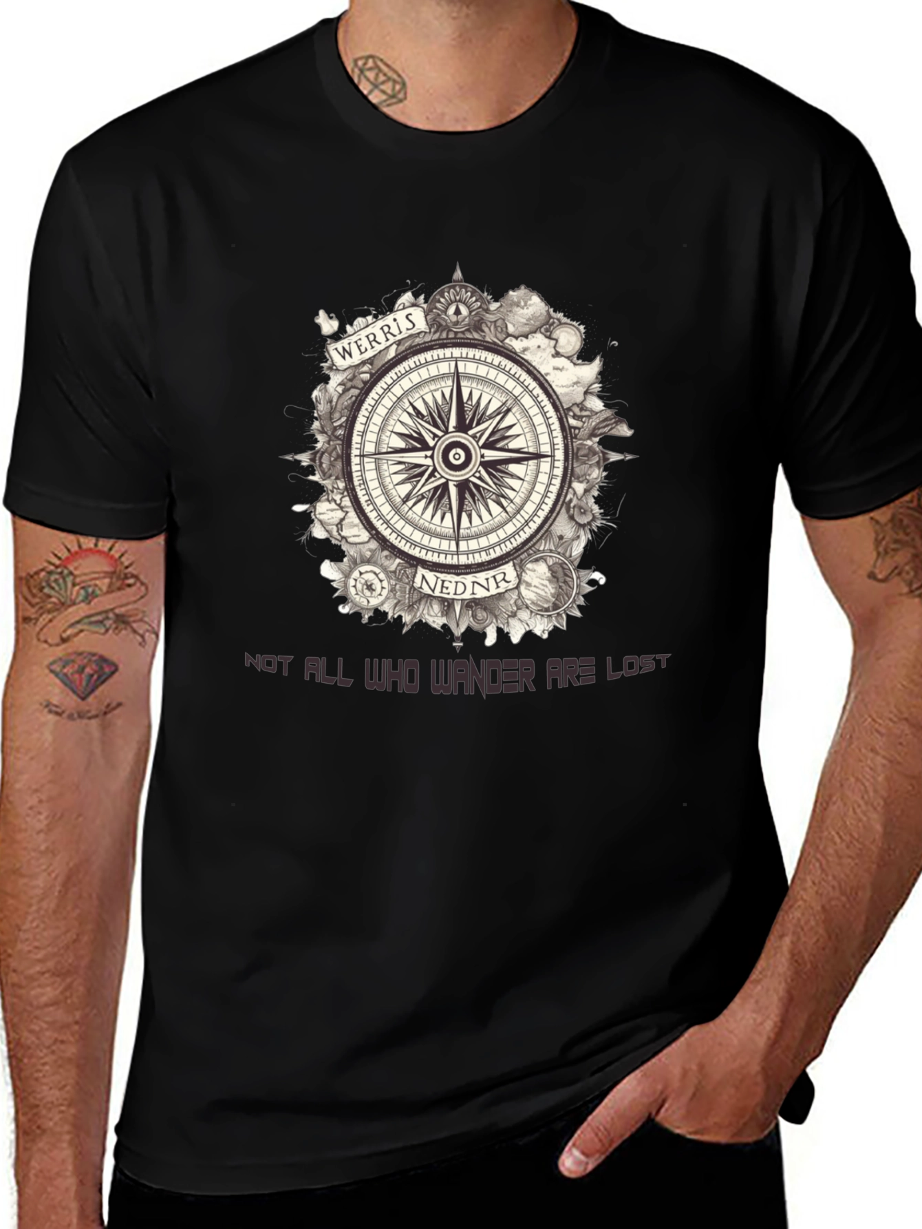 Werris Nednr Compass Graphic Tee - Wanderlust Edition