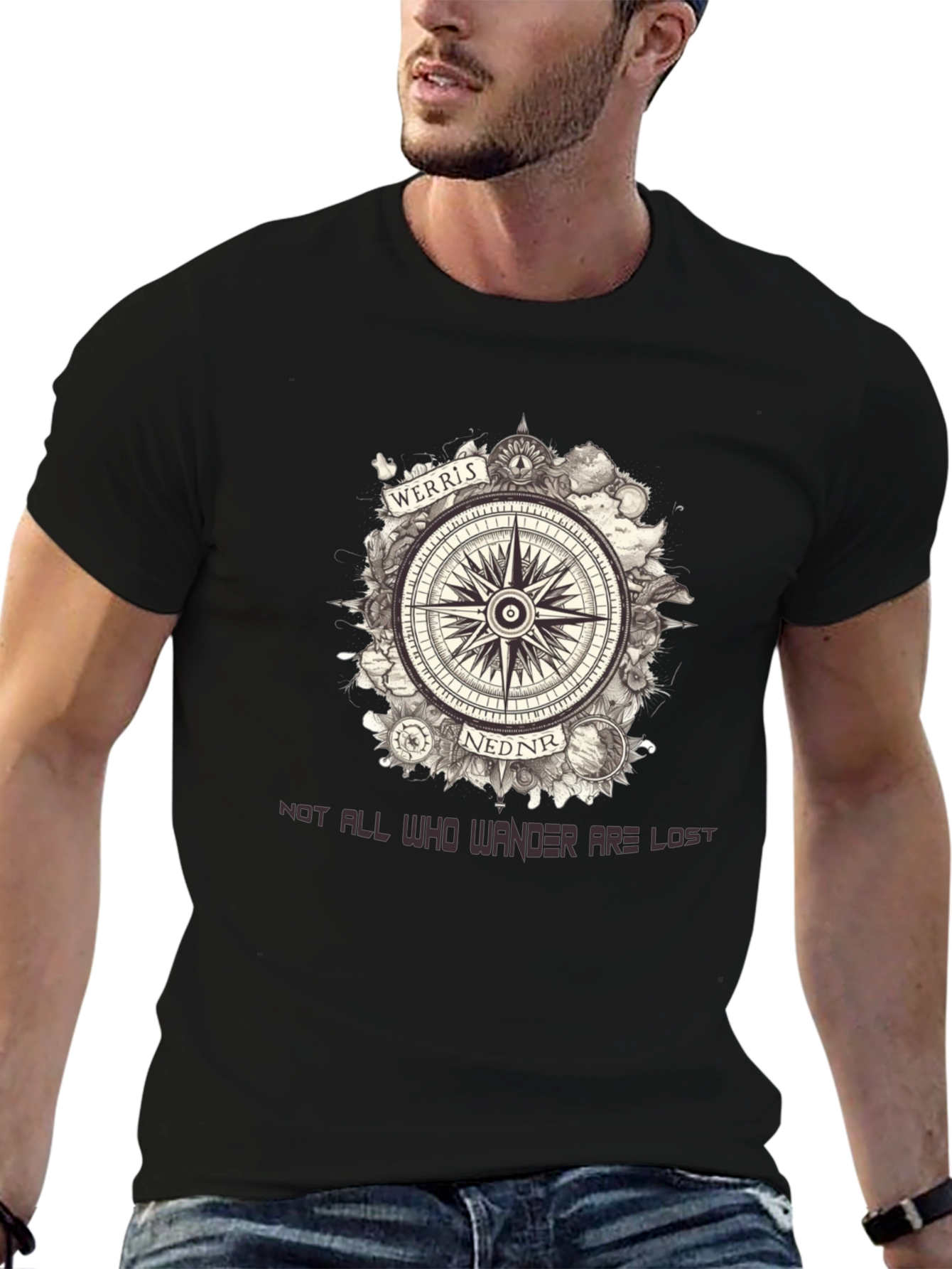 Werris Nednr Compass Graphic Tee - Wanderlust Edition