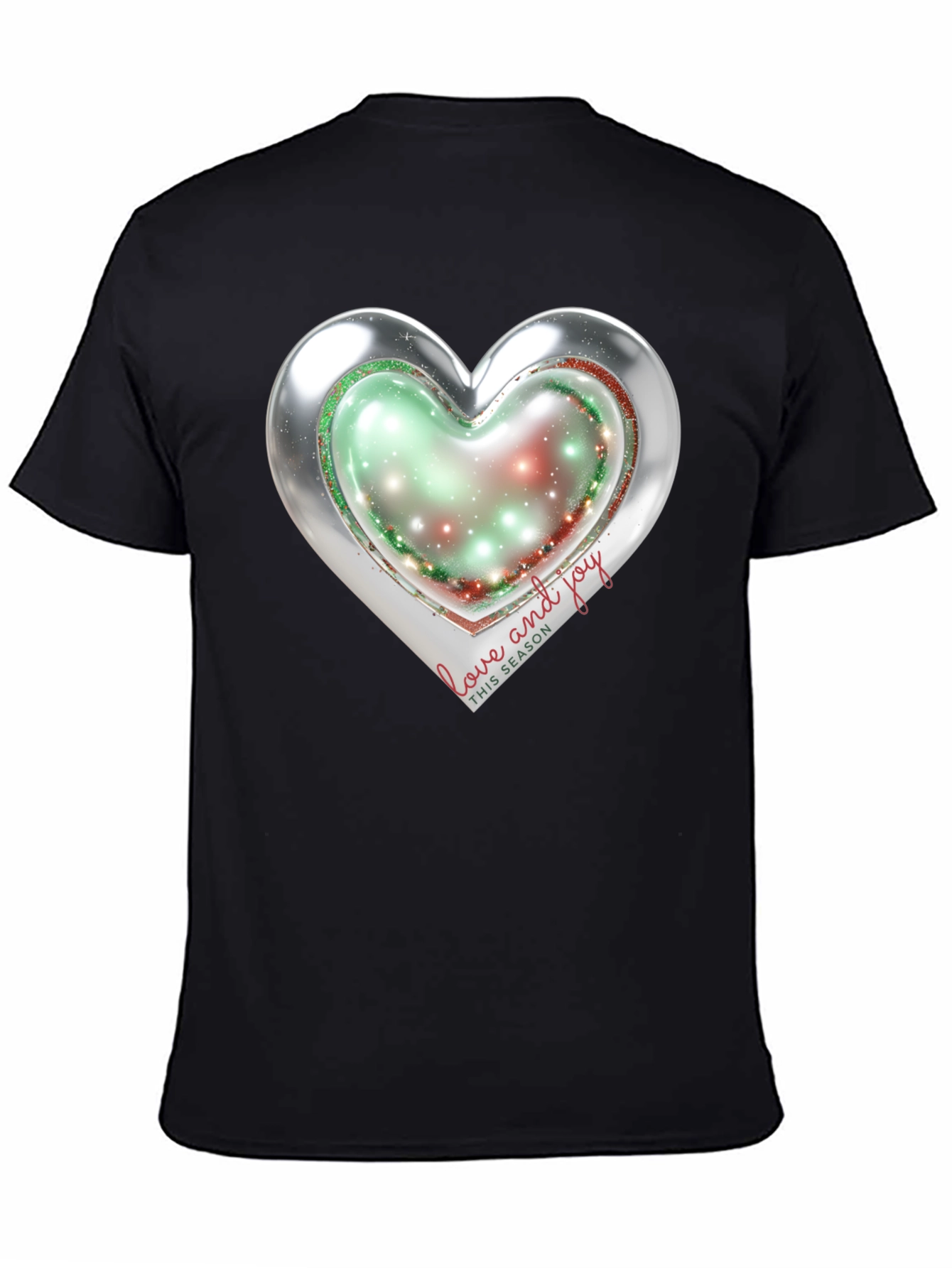 Love and Joy Heart Holiday T-Shirt