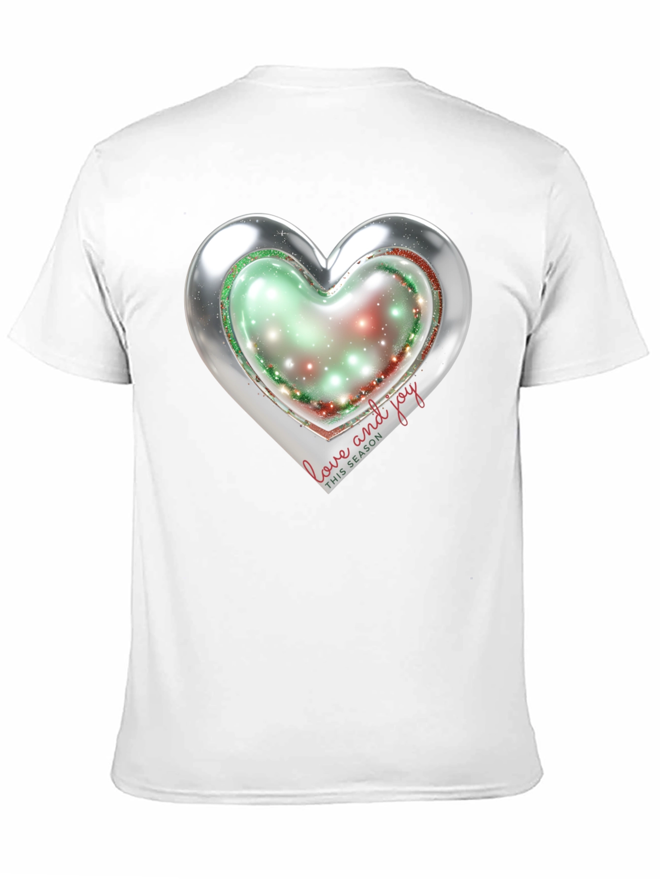 Love and Joy Heart Holiday T-Shirt