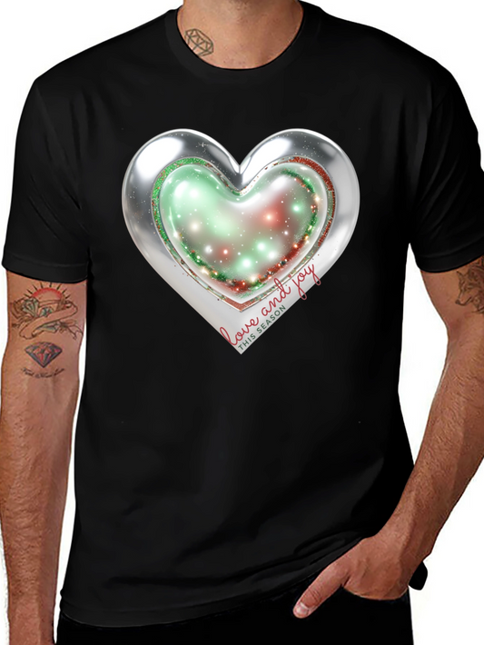 Love and Joy Heart Holiday T-Shirt
