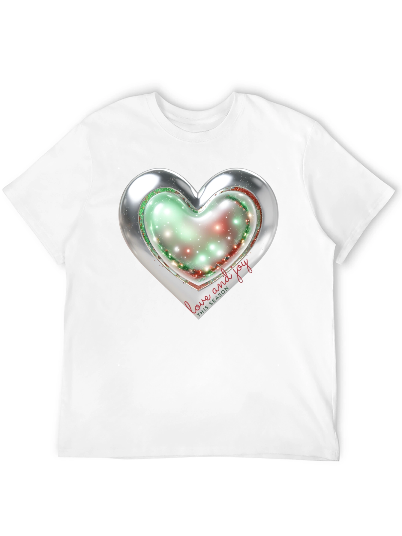 Love and Joy Heart Holiday T-Shirt