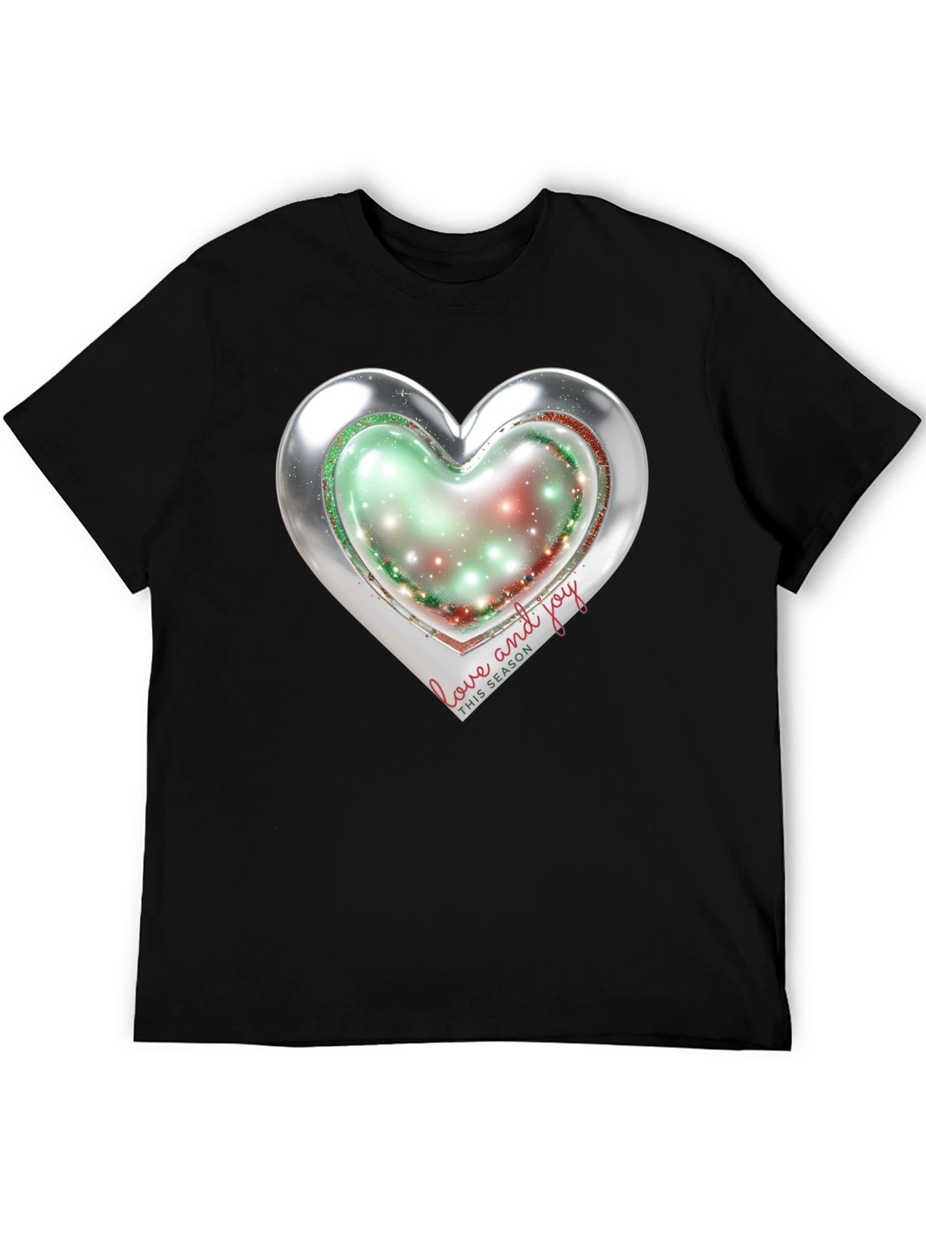 Love and Joy Heart Holiday T-Shirt