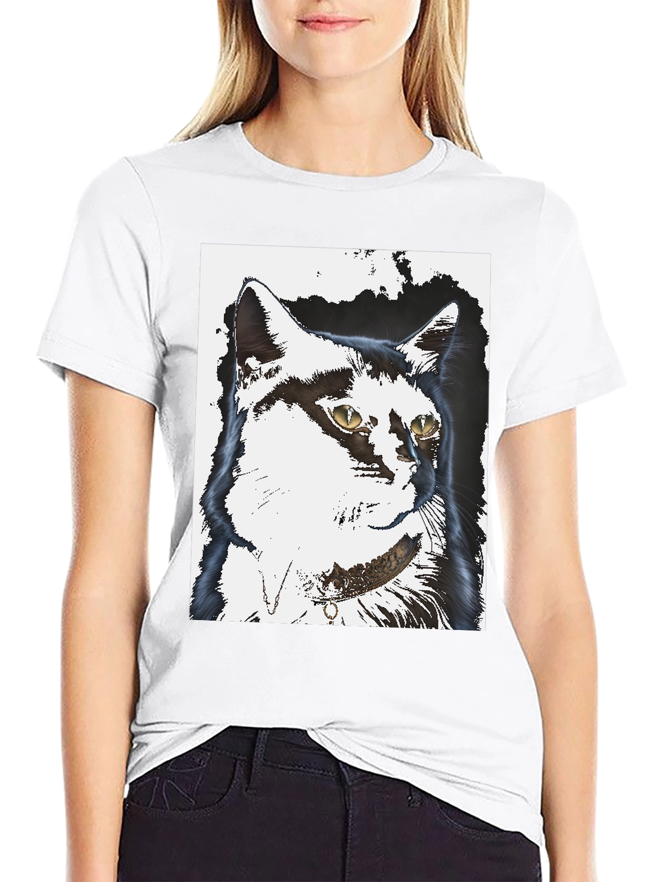 Cool Cat Graphic Black T-Shirt
