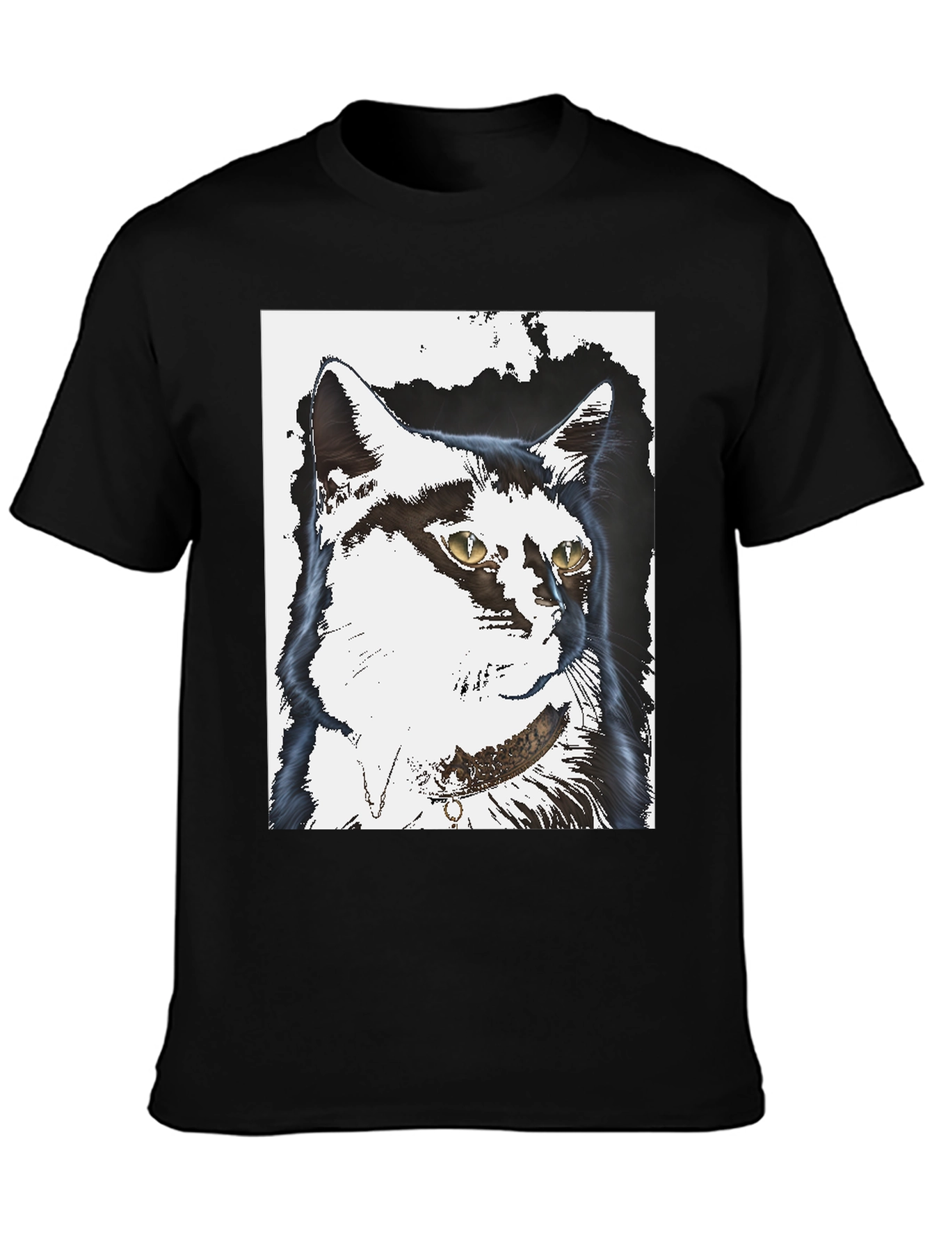 Cool Cat Graphic Black T-Shirt
