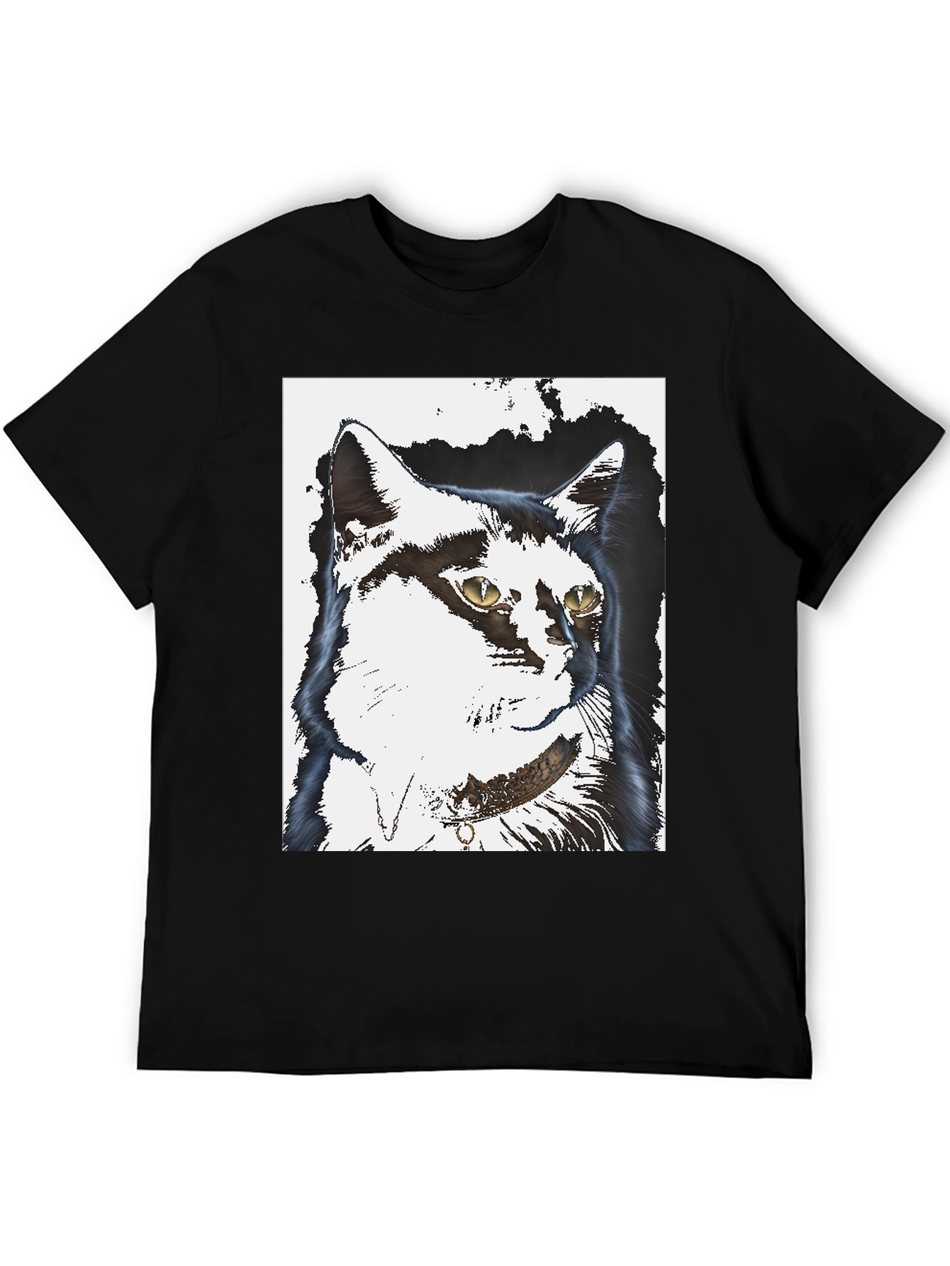 Cool Cat Graphic Black T-Shirt