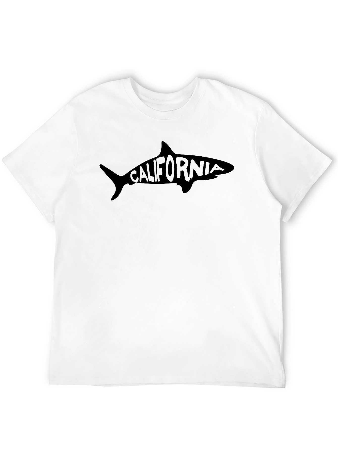 California Shark Graphic T-Shirt - Black