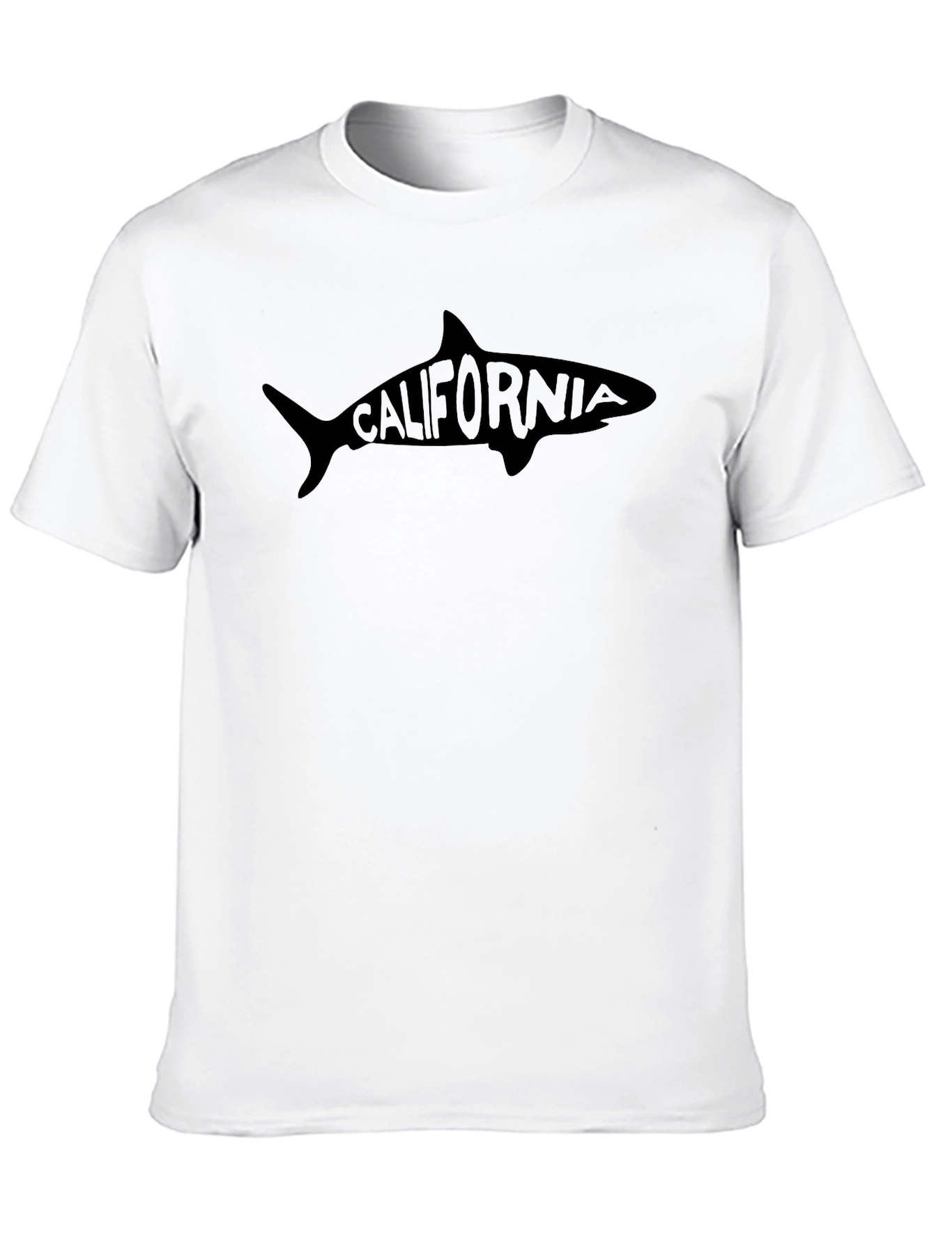 California Shark Graphic T-Shirt - Black
