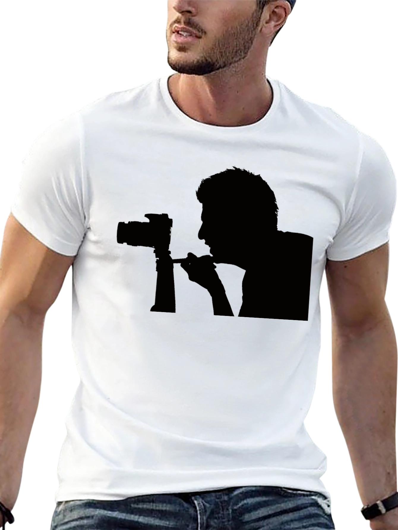 Photographer Silhouette Graphic T-Shirt
