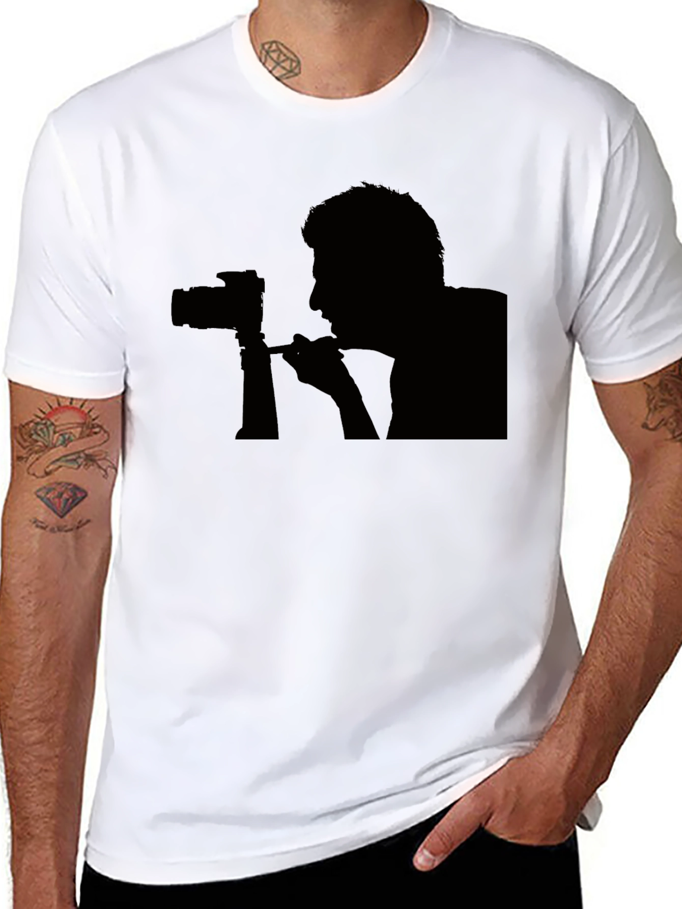 Photographer Silhouette Graphic T-Shirt
