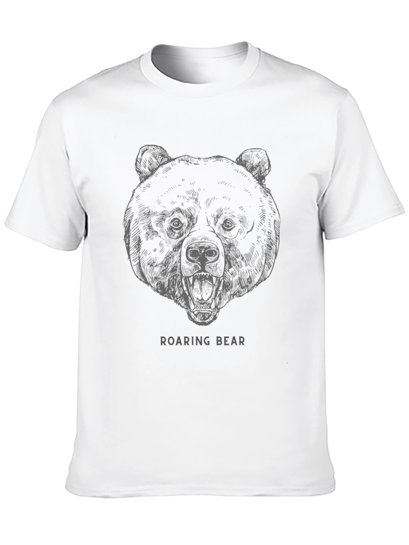 Roaring Bear Graphic T-Shirt - Stylish Mens Tee