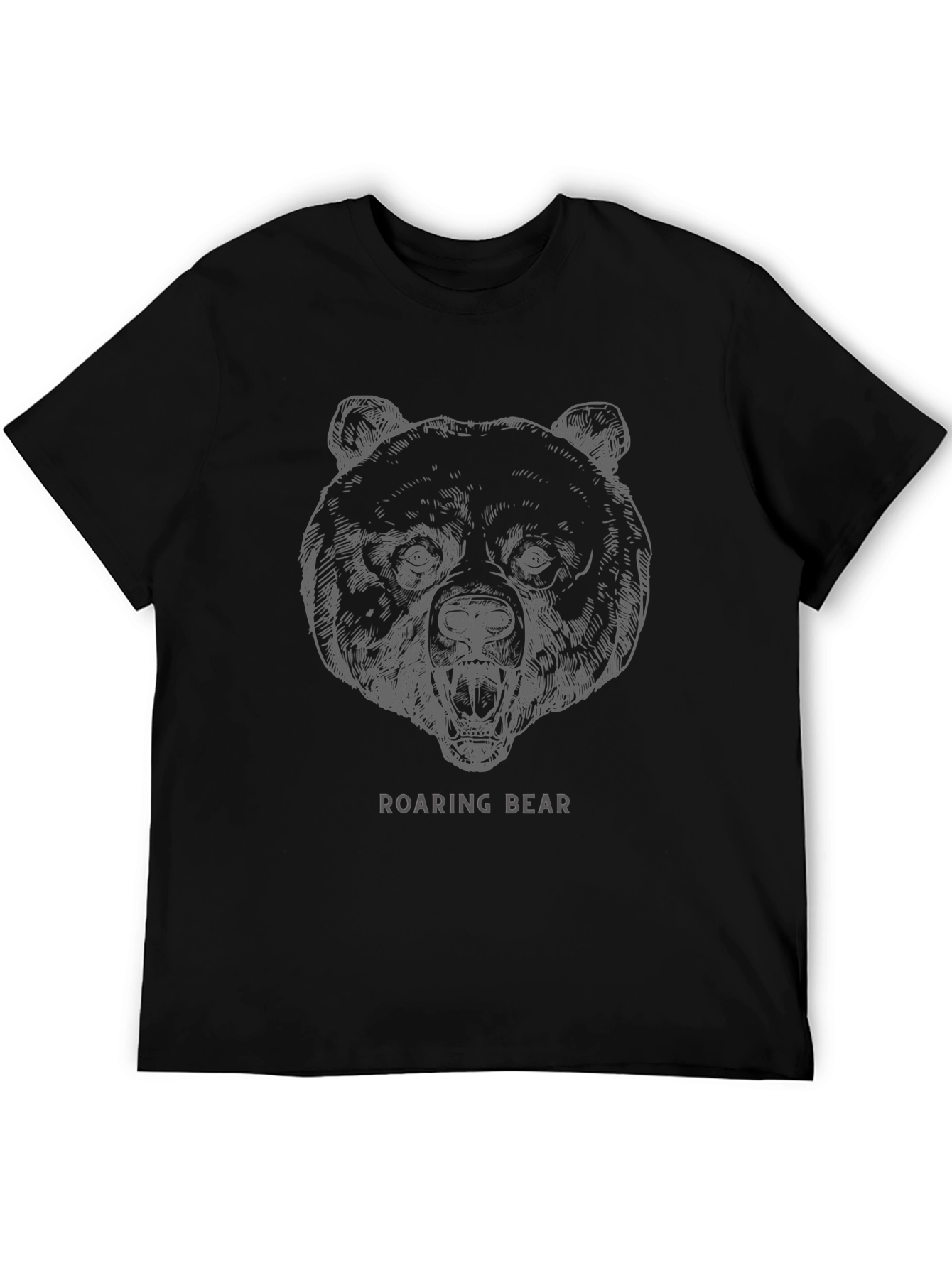 Roaring Bear Graphic T-Shirt - Stylish Mens Tee