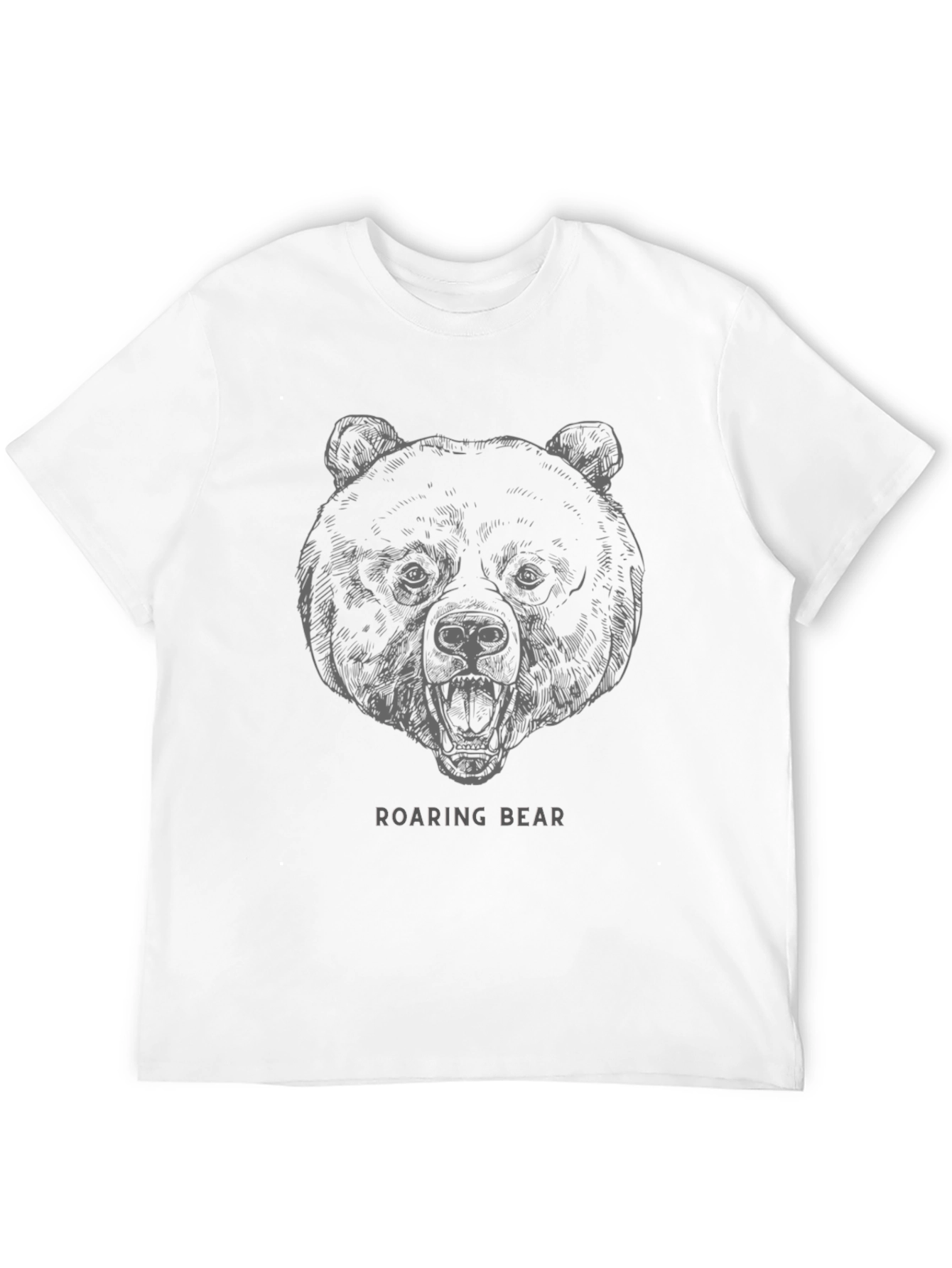 Roaring Bear Graphic T-Shirt - Stylish Mens Tee
