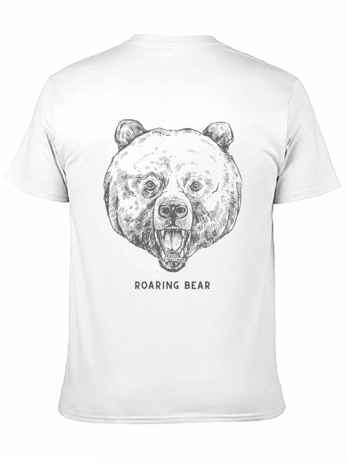Roaring Bear Graphic T-Shirt - Stylish Mens Tee