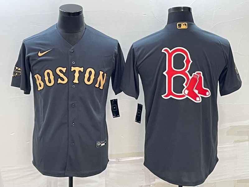 Men's Boston Red Sox Gray Replica Team Jerseys