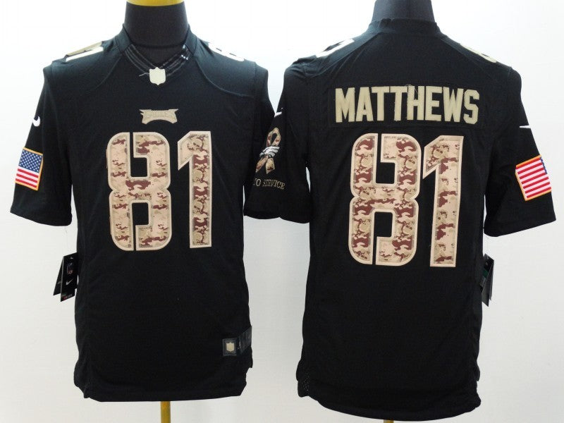 Men's Philadelphia Eagles Jordan Matthews #81 Black Game Jerseys