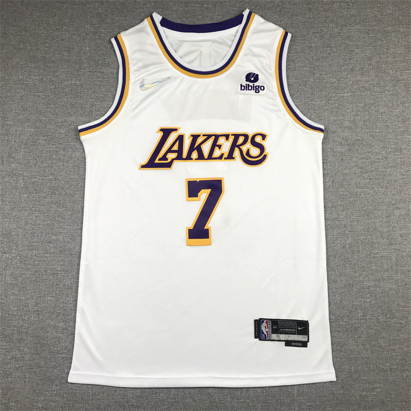 Men's Los Angeles Lakers Carmelo Anthony #7 White Fast Break Replica Jerseys