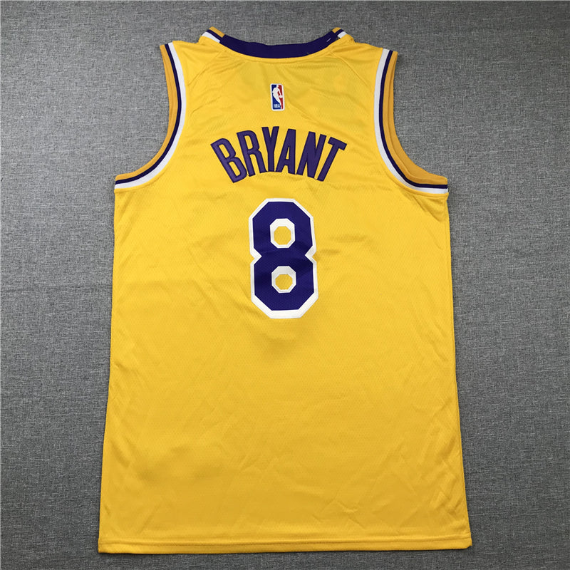 Men's Los Angeles Lakers Kobe Bryant #8 Yellow Swingman Player Jerseys