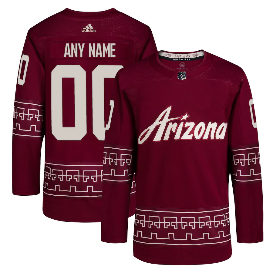 Men's Arizona Coyotes Garnet Alternate Authentic Pro Primegreen Custom Jerseys