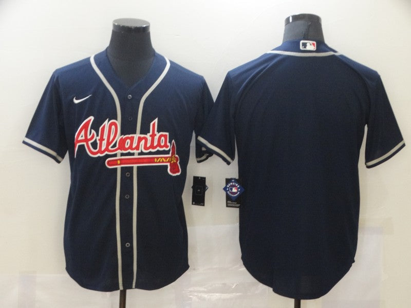 Men's Atlanta Braves Navy Replica Blank Jerseys