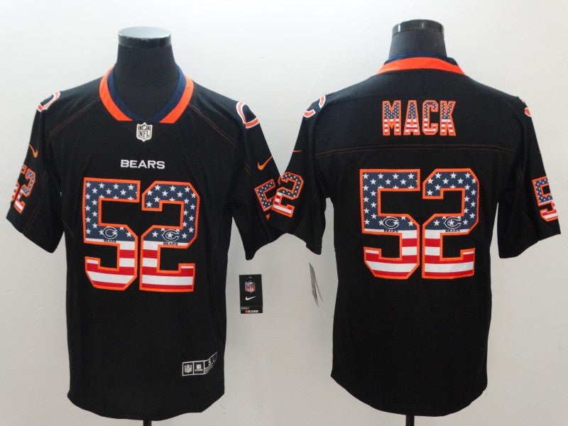 Men's Chicago Bears Khalil Mack #52 Black Game Jerseys