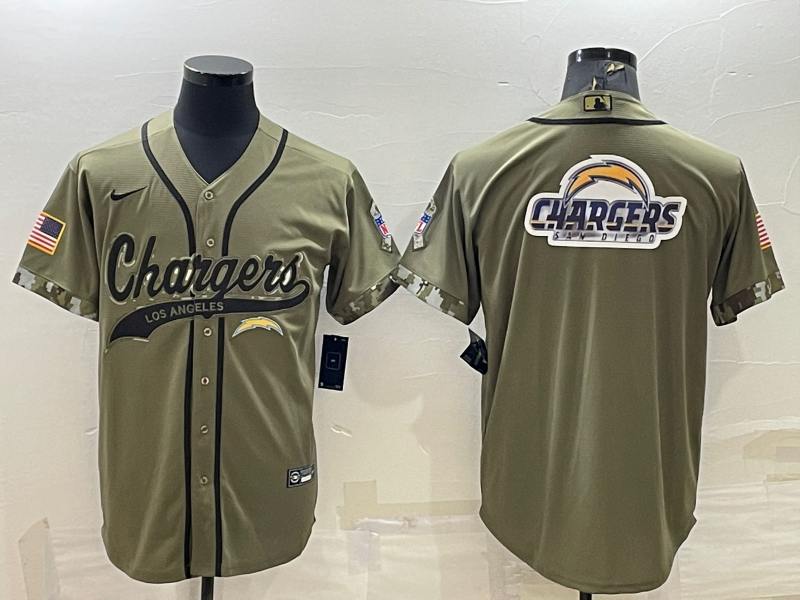 Men's Los Angeles Chargers Olive 2022 Salute To Service Limited Jerseys