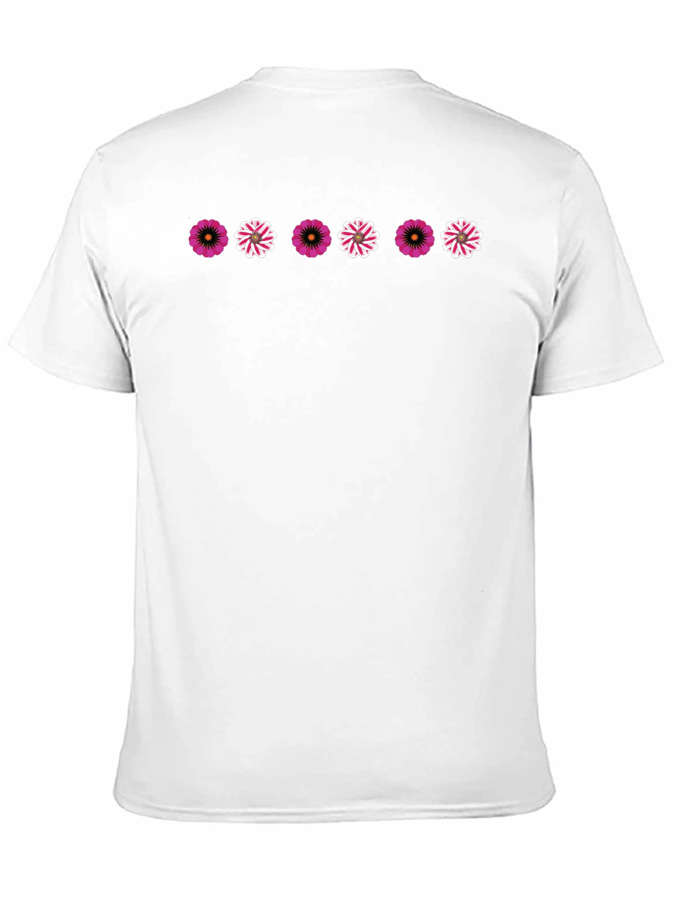 Floral Pattern Black T-Shirt