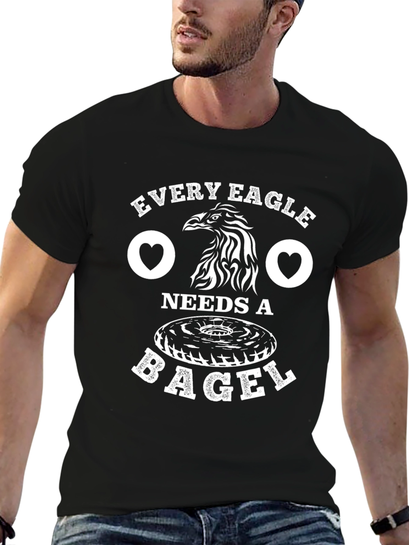 Every Eagle Needs A Bagel Graphic T-Shirt