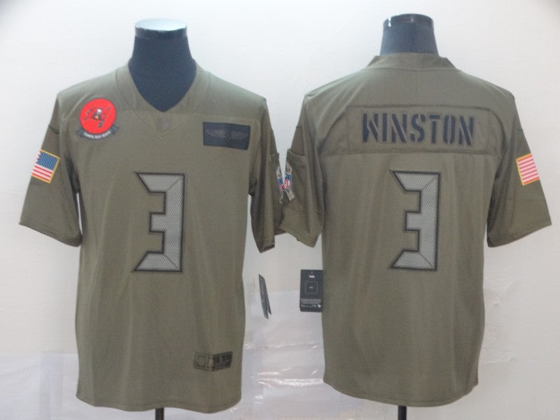 Men's Tampa Bay Buccaneers Jameis Winston #3 Brown Game Jerseys