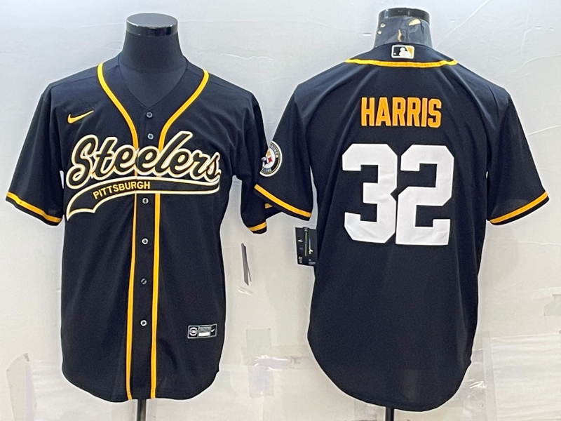 Men's Pittsburgh Steelers Franco Harris #32 Black Player Jerseys