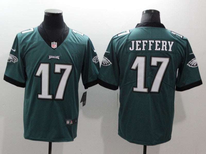 Men's Philadelphia Eagles Alshon Jeffery #17 Midnight Green Game Jerseys