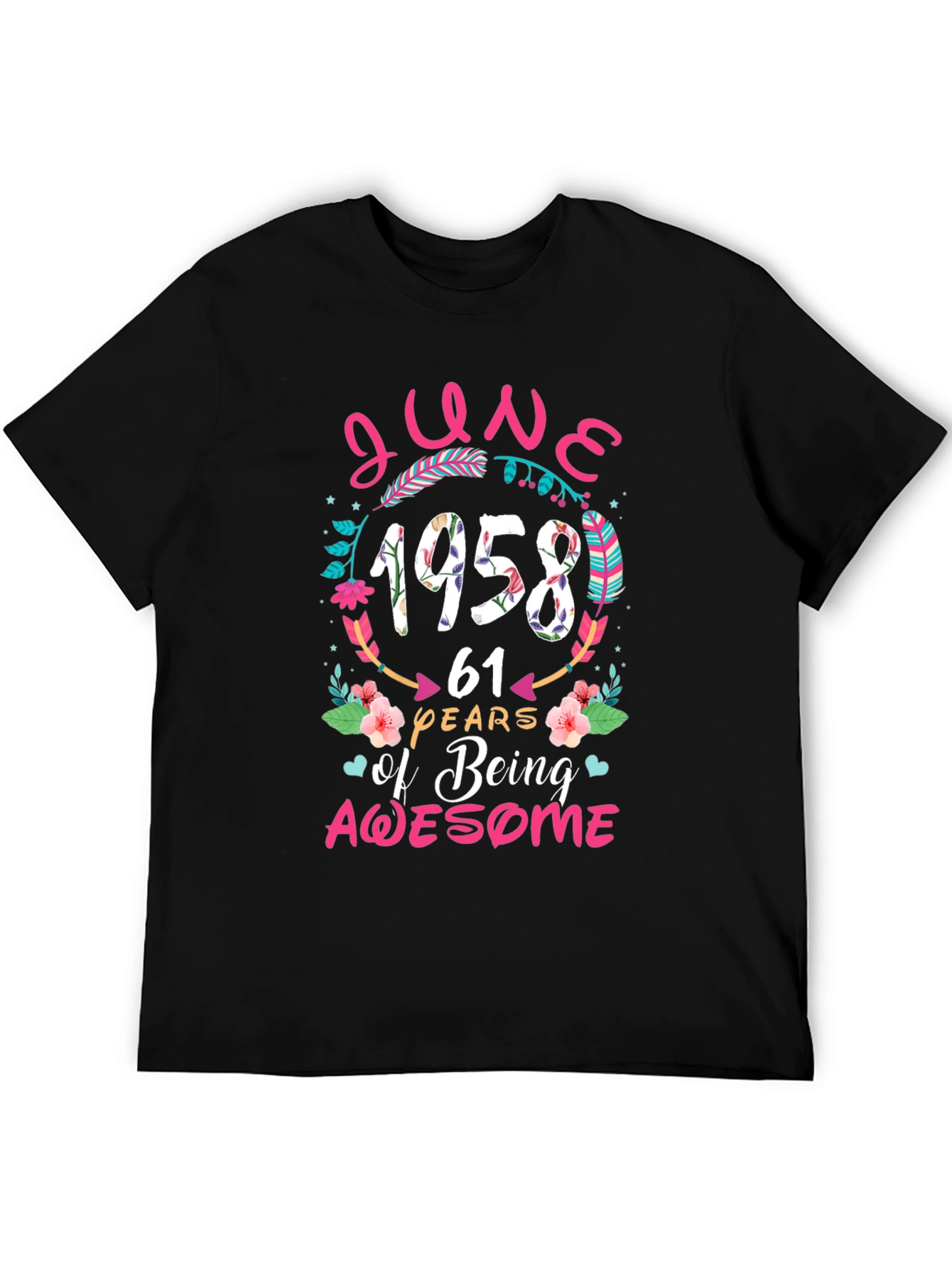 June 1958 61st Birthday Awesome T-Shirt