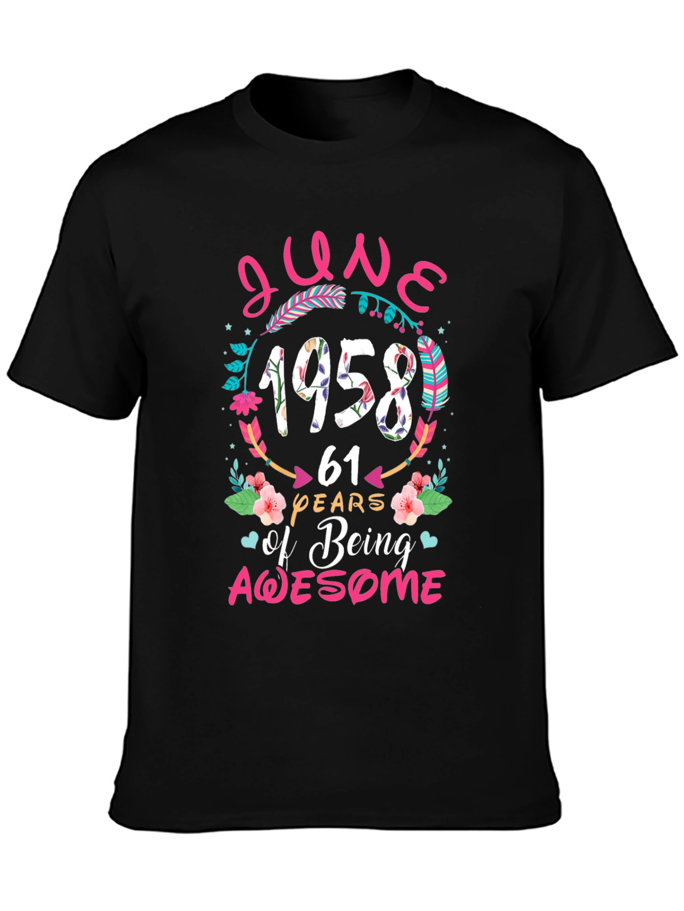 June 1958 61st Birthday Awesome T-Shirt